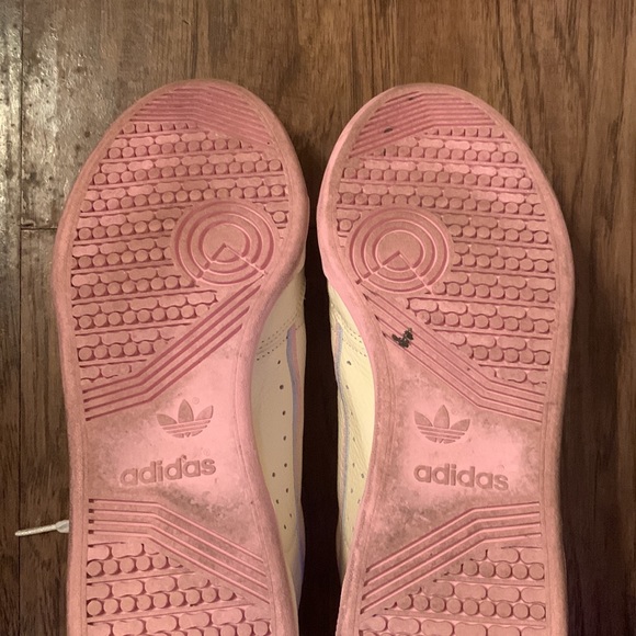 Adidas Continental 80 light cream with pink and blue details. Womens 8 1/2 - Picture 3 of 8